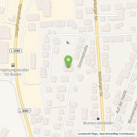 Standortübersicht der Tankstelle Gärtnerei Nowak GbR in 35043 Marburg