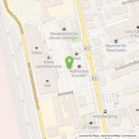 Standortübersicht der Tankstelle Stadtwerke Göttingen AG in 37075 Göttingen