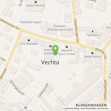 Standortübersicht der Tankstelle Volksbank Vechta eG in 49377 Vechta