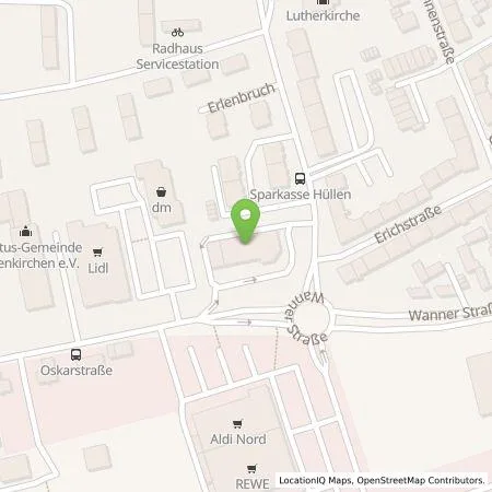 Standortübersicht der Tankstelle Sparkasse Gelsenkirchen, Anstalt d.öffentl. Rechts in 45888 Gelsenkirchen