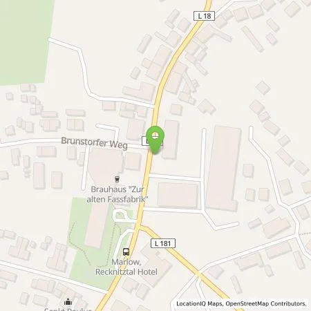 Standortübersicht der Tankstelle R. Kossow & Levermann GmbH in 18337 Marlow