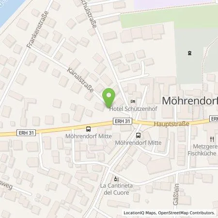 Standortübersicht der Tankstelle N-ERGIE Aktiengesellschaft in 91096 Möhrendorf