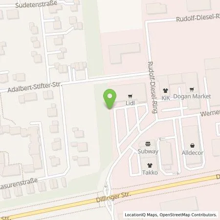 Standortübersicht der Tankstelle Lidl Dienstleistung GmbH & Co. KG in 89415 Lauingen (Donau)