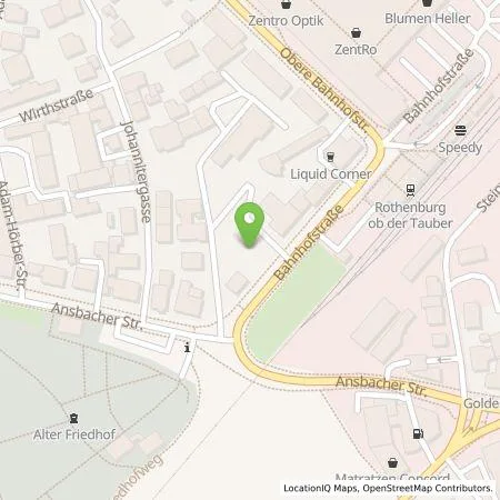 Standortübersicht der Tankstelle VR-Bank Mittelfranken Mitte eG in 91541 Rothenburg ob der Tauber