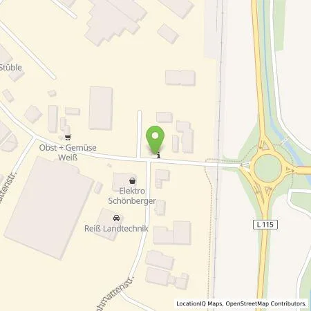Standortübersicht der Tankstelle Elektro Schönberger GmbH & Co.KG in 79268 Bötzingen