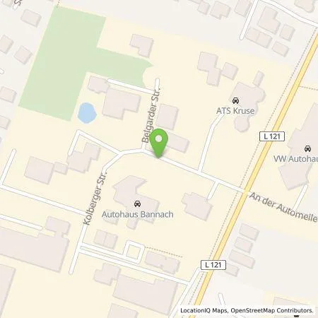 Standortübersicht der Tankstelle Autohaus Bannach e.K. in 24589 Nortorf