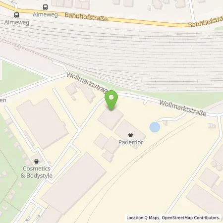 Standortübersicht der Tankstelle Fred Pfennings GmbH & Co. KG in 33098 Paderborn