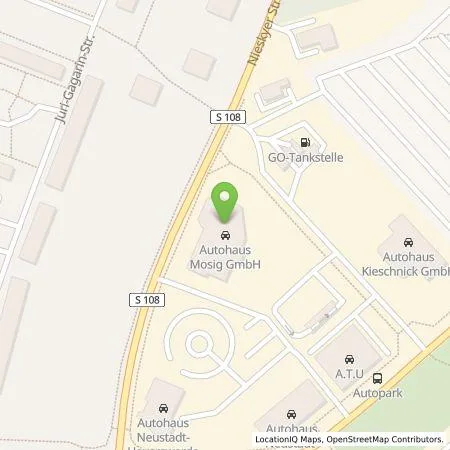 Standortübersicht der Tankstelle Autohaus Mosig GmbH in 02977 Hoyerswerda