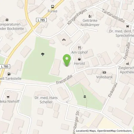 Standortübersicht der Tankstelle Volksbank Halle/Westf. eG in 33829 Borgholzhausen