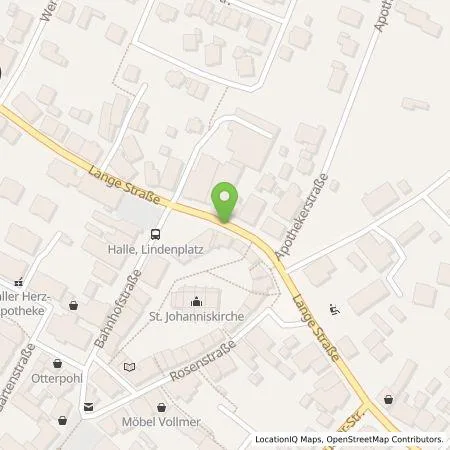 Standortübersicht der Tankstelle Volksbank Halle/Westf. eG in 33790 Halle (Westf.)