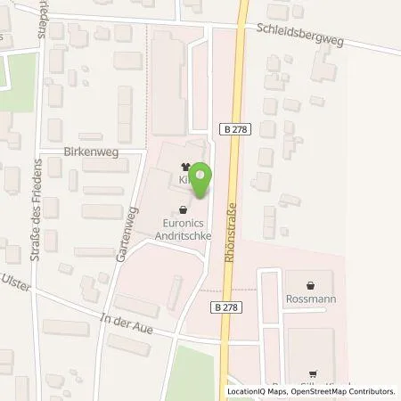 Standortübersicht der Tankstelle Claus Heinemann Elektroanlagen GmbH in 36419 Geisa