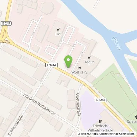 Standortübersicht der Tankstelle Claus Heinemann Elektroanlagen GmbH in 37269 Eschwege