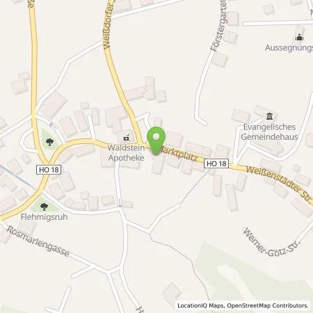 Standortübersicht der Tankstelle Wattif Europe GmbH in 95234 Sparneck