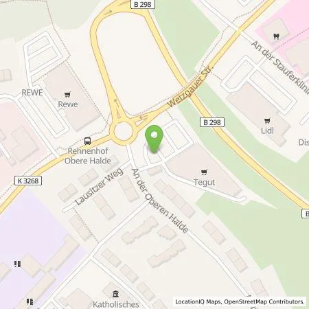 Standortübersicht der Tankstelle Claus Heinemann Elektroanlagen GmbH in 73527 Schwäbisch Gmünd