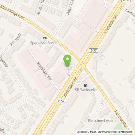 Standortübersicht der Tankstelle Fred Pfennings GmbH & Co. KG in 52070 Aachen