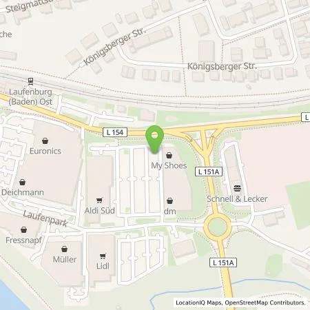 Standortübersicht der Tankstelle EnBW mobility+ AG und Co.KG in 79725 Laufenburg (Baden)