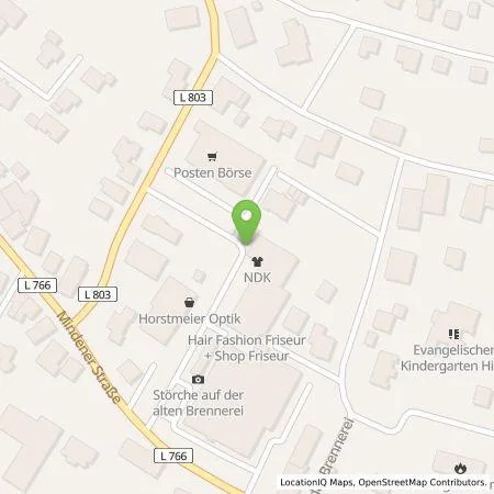 Standortübersicht der Tankstelle Martin Stickdorn Immobilien in 32479 Hille