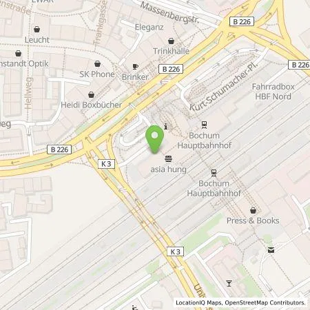 Standortübersicht der Tankstelle Stadtwerke Bochum GmbH in 44787 Bochum