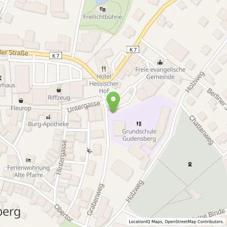 Standortübersicht der Tankstelle EAM Natur Energie GmbH in 34281 Gudensberg