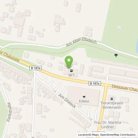 Standortübersicht der Tankstelle Q1 Energie AG in 06385 Aken