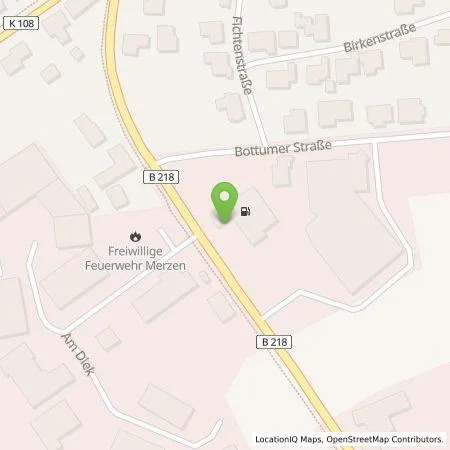 Standortübersicht der Tankstelle Q1 Energie AG in 49586 Merzen