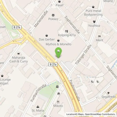 Standortübersicht der Tankstelle Stadtwerke Stuttgart GmbH in 70178 Stuttgart