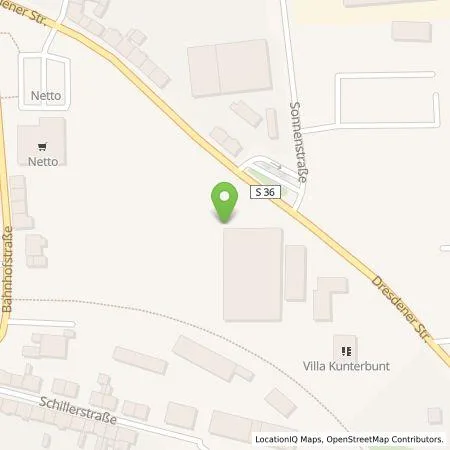 Standortübersicht der Tankstelle LEH A. Werner e.K. in 04746 Hartha