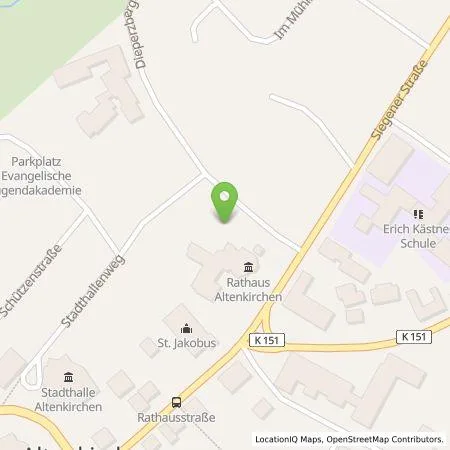 Standortübersicht der Tankstelle EAM Natur Energie GmbH in 57610 Altenkirchen (Westerwald)