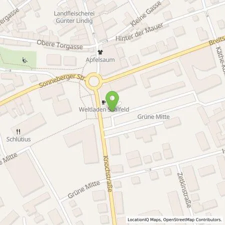 Standortübersicht der Tankstelle Stadtwerke Saalfeld GmbH in 07318 Saalfeld /Saale