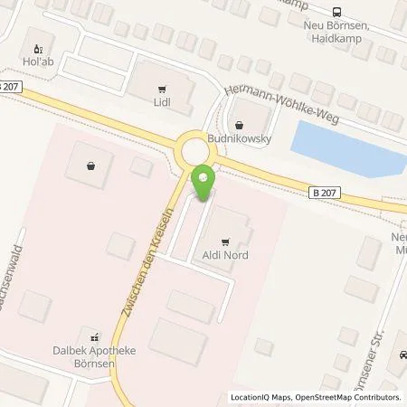 Standortübersicht der Tankstelle ALDI Nord Deutschland Stiftung & Co. KG in 21039 Börnsen