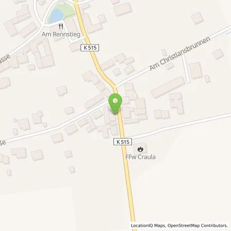 Standortübersicht der Tankstelle Uwe Oßmann in 99820 Hörselberg-Hainich