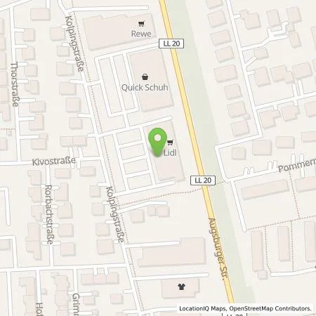 Standortübersicht der Tankstelle Lidl Dienstleistung GmbH & Co. KG in 86916 Kaufering