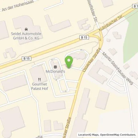 Standortübersicht der Tankstelle EnBW mobility+ AG und Co.KG in 95030 Hof