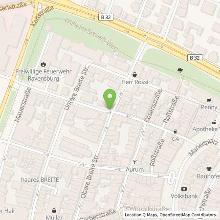 Standortübersicht der Tankstelle Technische Werke Schussental GmbH & Co. KG in 88212 Ravensburg