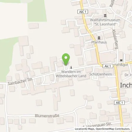 Standortübersicht der Tankstelle Energie Südbayern GmbH in 86570 Inchenhofen