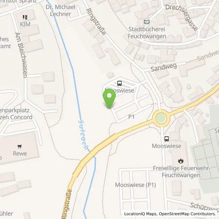 Standortübersicht der Tankstelle Stadtwerke Feuchtwangen in 91555 Feuchtwangen