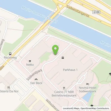 Standortübersicht der Tankstelle N-ERGIE Aktiengesellschaft in 90449 Nürnberg