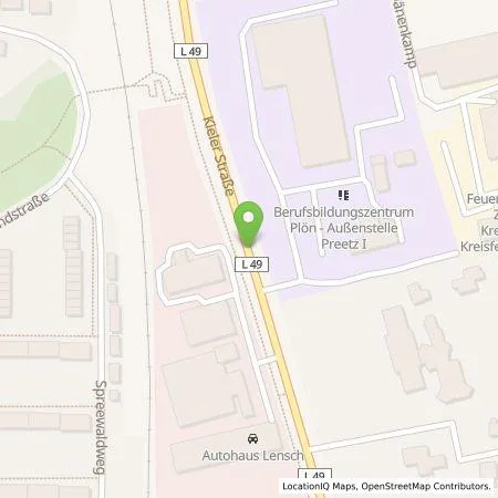 Standortübersicht der Tankstelle Stadtwerke Plön Versorgungs GmbH in 24211 Preetz