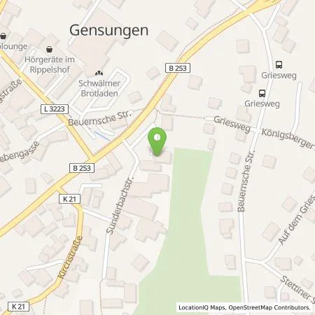 Standortübersicht der Tankstelle EAM Natur Energie GmbH in 34587 Felsberg