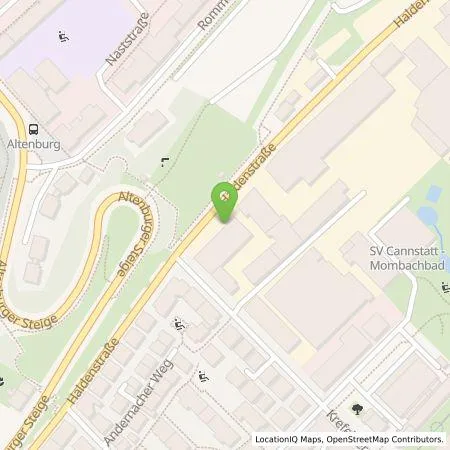 Standortübersicht der Tankstelle eze.network GmbH in 70376 Stuttgart