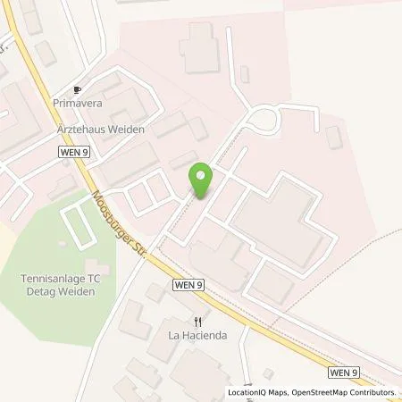 Standortübersicht der Tankstelle Autohaus Widmann GmbH & Co. KG in 92637 Weiden in der Oberpfalz