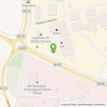 Standortübersicht der Tankstelle EnBW mobility+ AG und Co.KG in 91353 Hausen