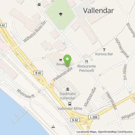 Standortübersicht der Tankstelle EnBW mobility+ AG und Co.KG in 56179 Vallendar