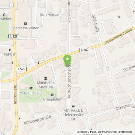 Standortübersicht der Tankstelle Stadtwerke Witten Energielösungen GmbH in 58452 Witten