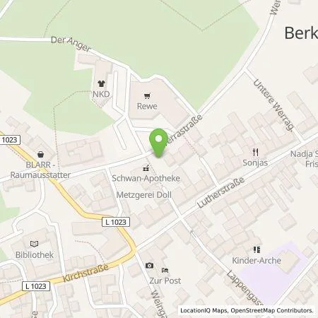 Standortübersicht der Tankstelle TEAG Mobil GmbH in 99837 Werra-Suhl-Tal