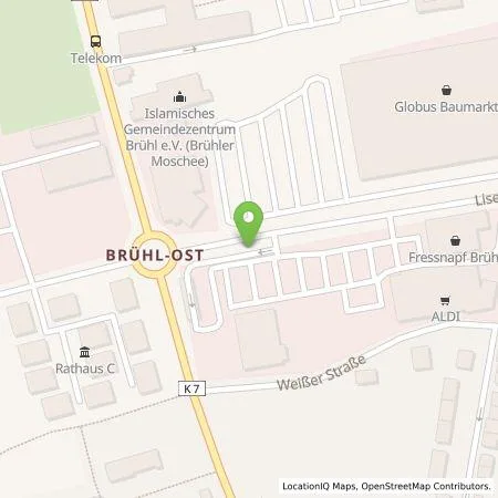 Standortübersicht der Tankstelle EnBW mobility+ AG und Co.KG in 50321 Brühl