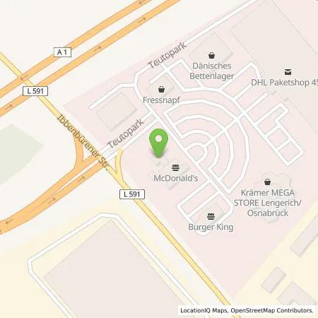 Standortübersicht der Tankstelle Shell Deutschland GmbH in 49525 Lengerich