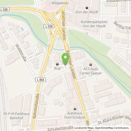 Standortübersicht der Tankstelle BP Europa SE in 67346 Speyer