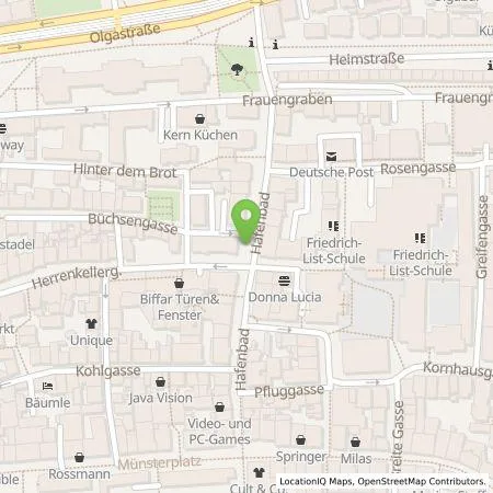 Standortübersicht der Tankstelle SWU Energie GmbH in 89073 Ulm