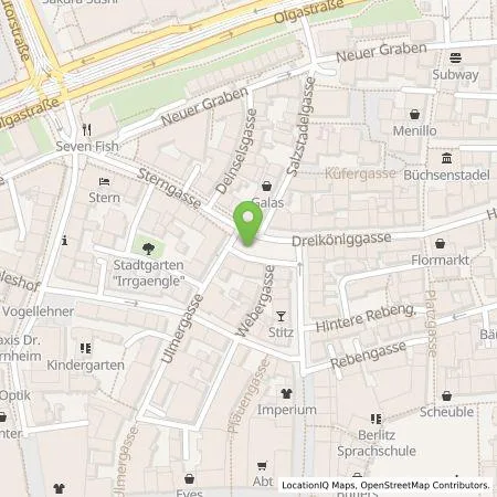 Standortübersicht der Tankstelle SWU Energie GmbH in 89073 Ulm